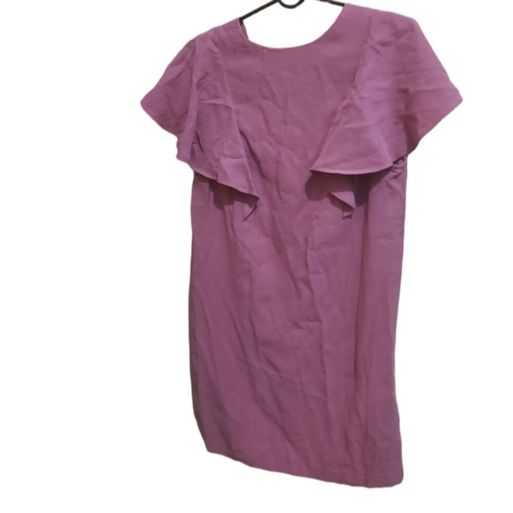 BCBGeneration Mauve Pink Flutter Sleeve Shift Dress - Picture 4 of 12